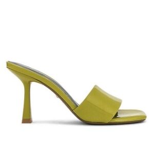 RAYE Ali Heels Green Patent Leather Square Toe Revolve 8.5 $178